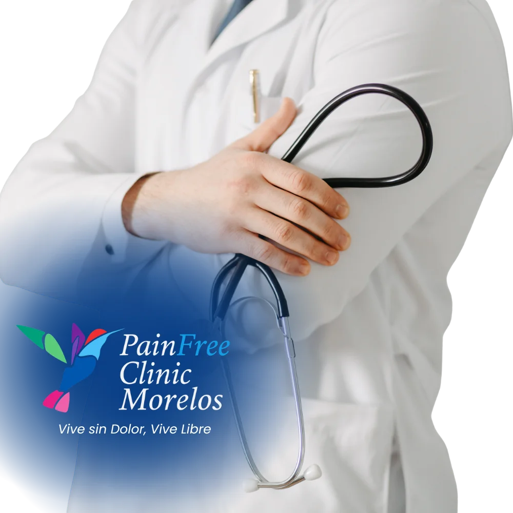 Médico con logo painfree